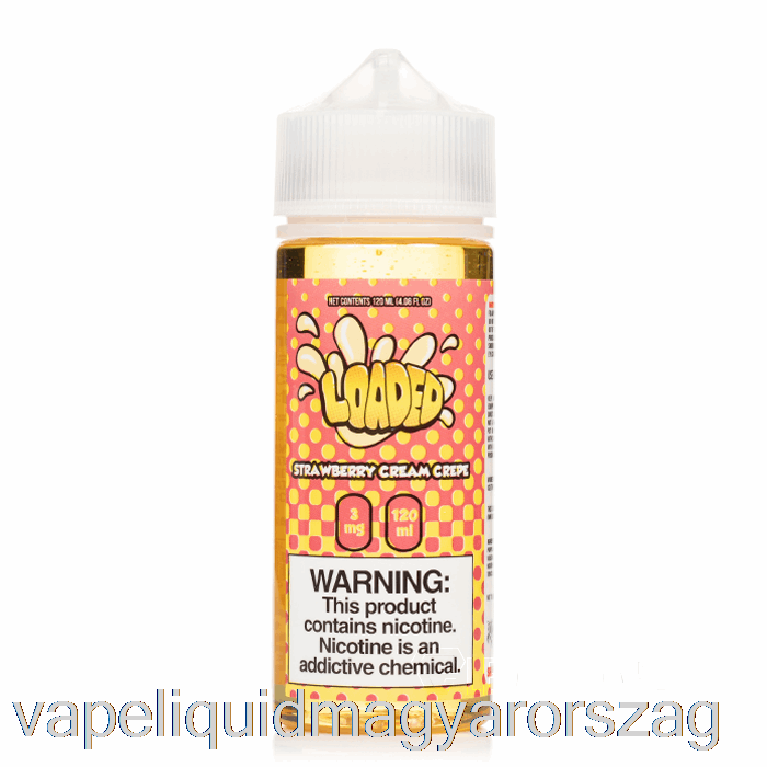 Eper Krém Krepp - Töltött E-liquid - Kíméletlen Gőzök - 120ml 3mg Vape Folyadék